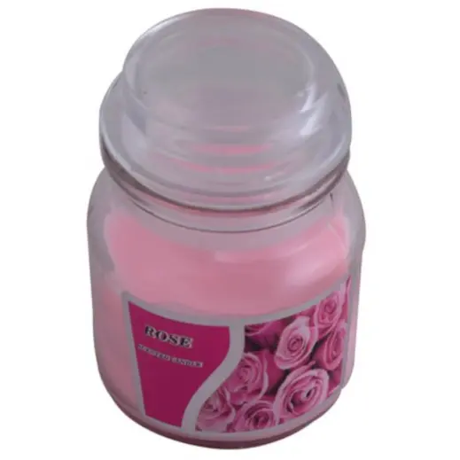 Scented Candle In Jar Pink Closed